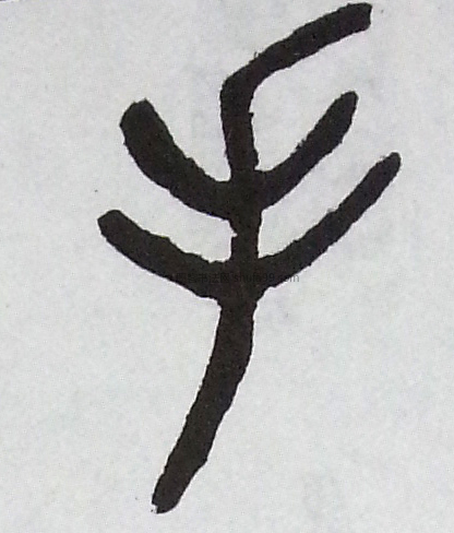 【手】字篆书书法写法